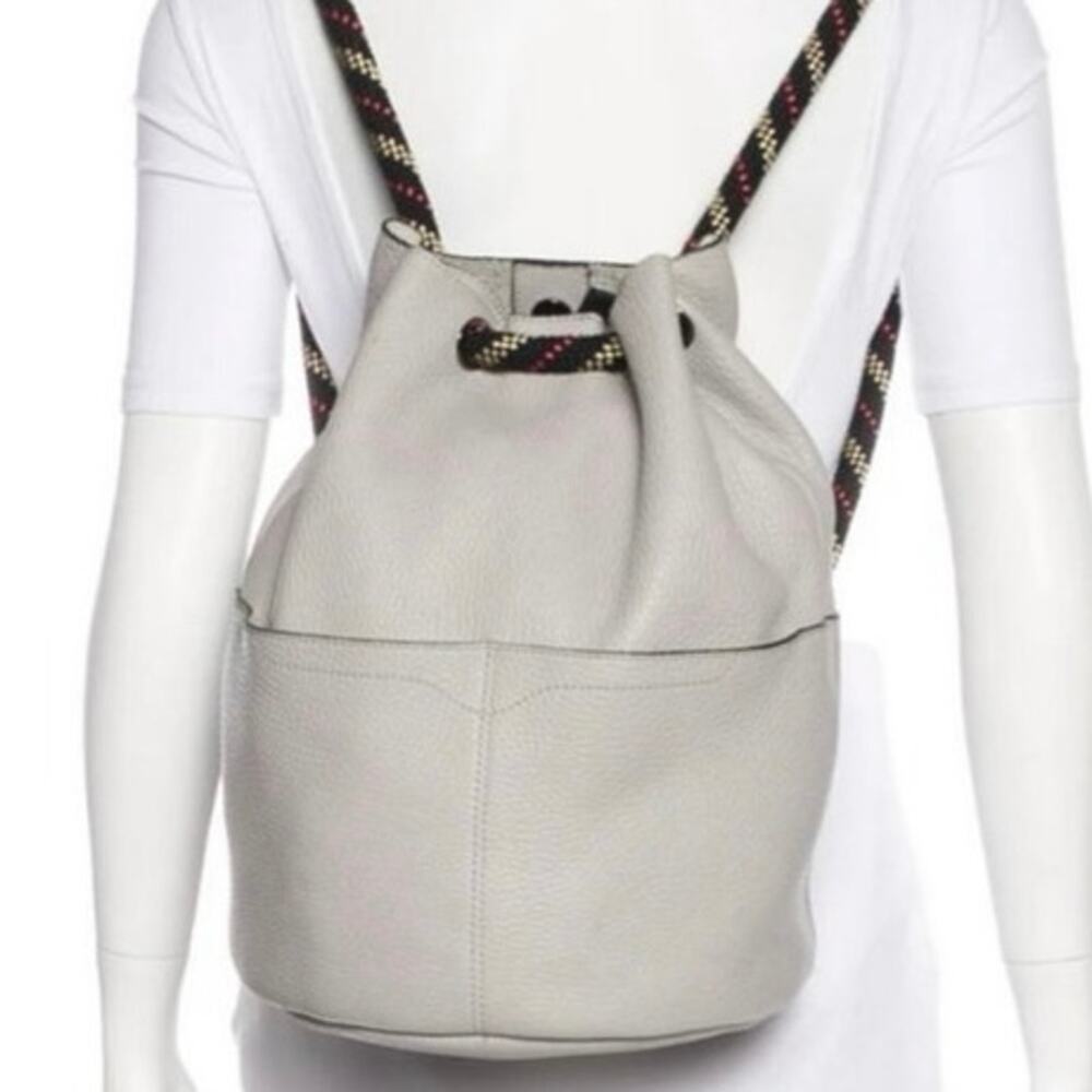Rebecca Minkoff pebbled, leather Climbing Rope bucket backpack